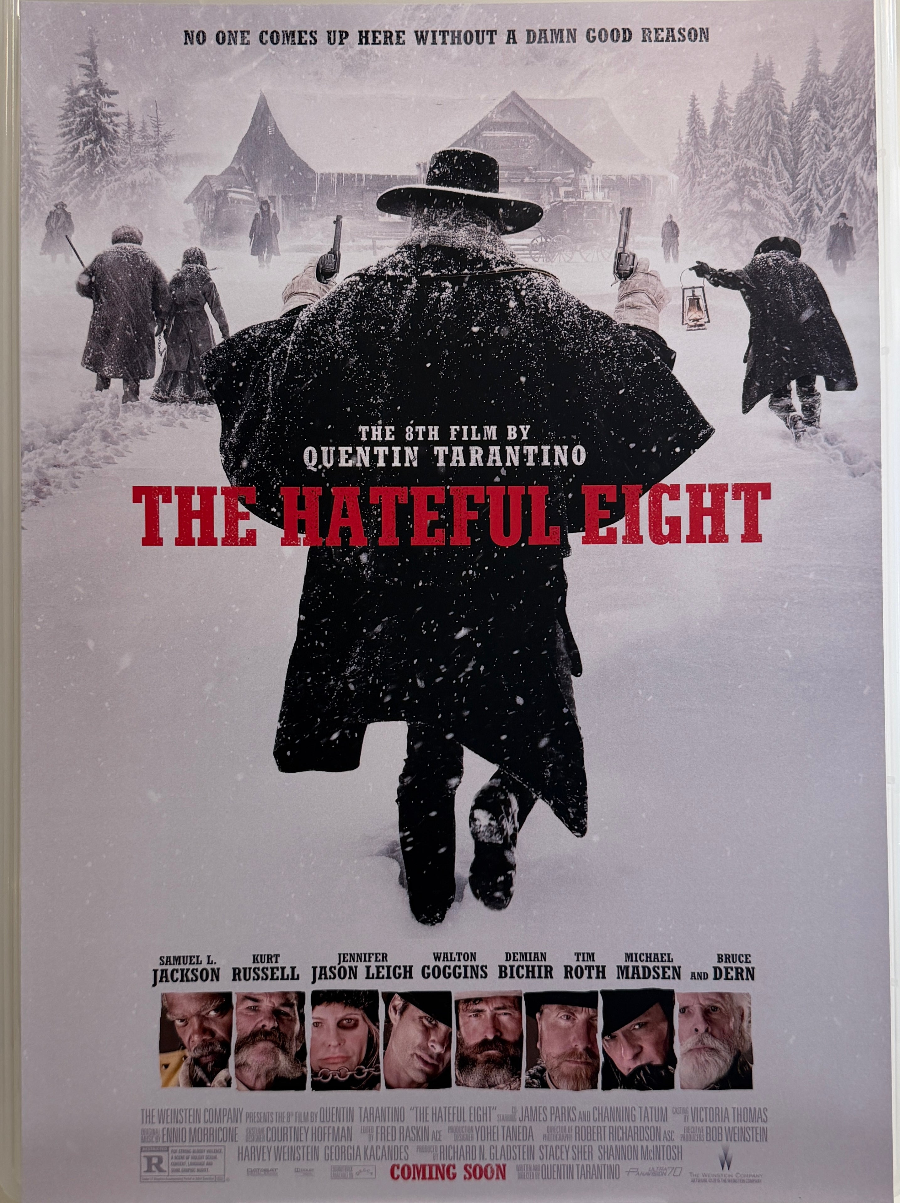 《冰天血地8惡人》The Hateful Eight (2015) 香港 HK A3電影海報 Movie Poster - 導演 Quentin Tarantino 主演 Samuel L. Jackson & Kurt Russell