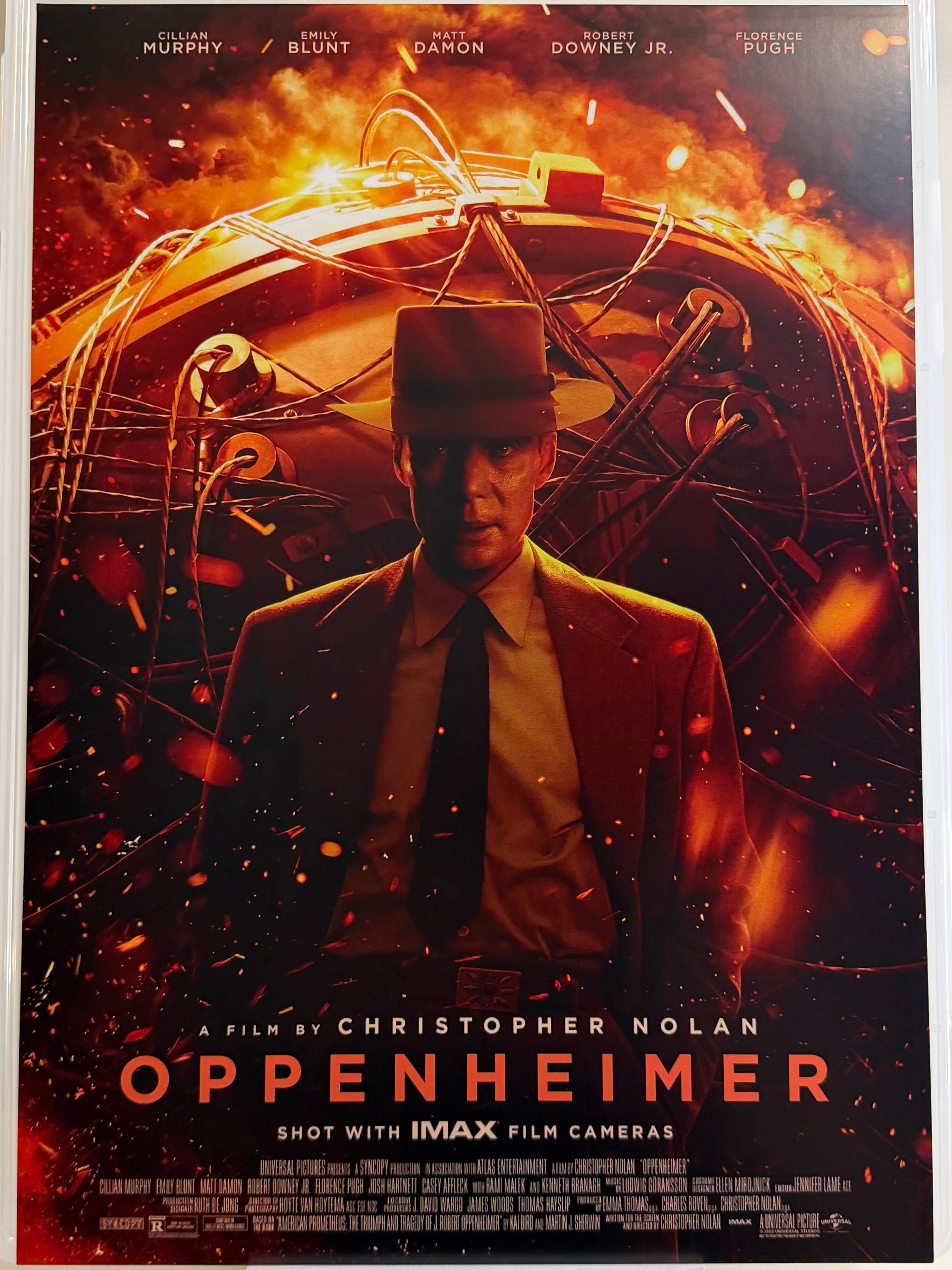 《奧本海默》Oppenheimer (2023) 香港 HK A3電影海報 Movie Poster - 導演 Christopher Nolan 主演 Cillian Murphy