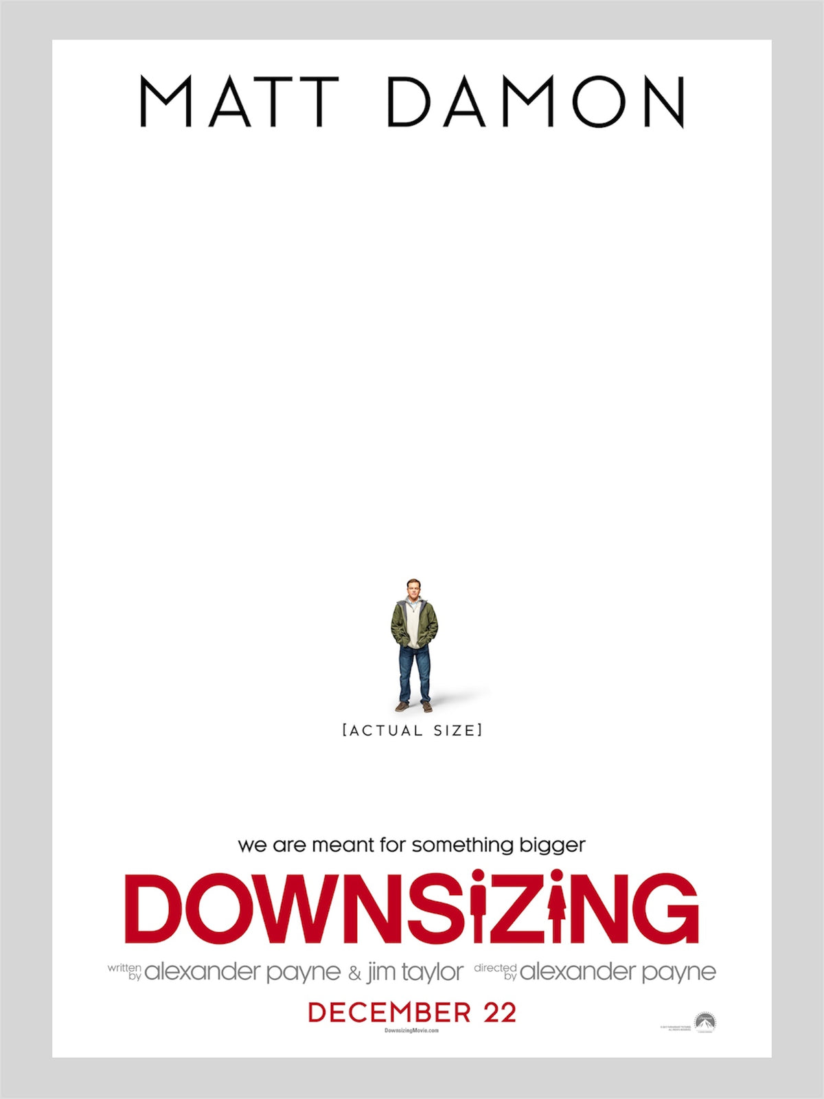 [B] Downsizing《縮水人間》A3 電影海報 Movie Poster