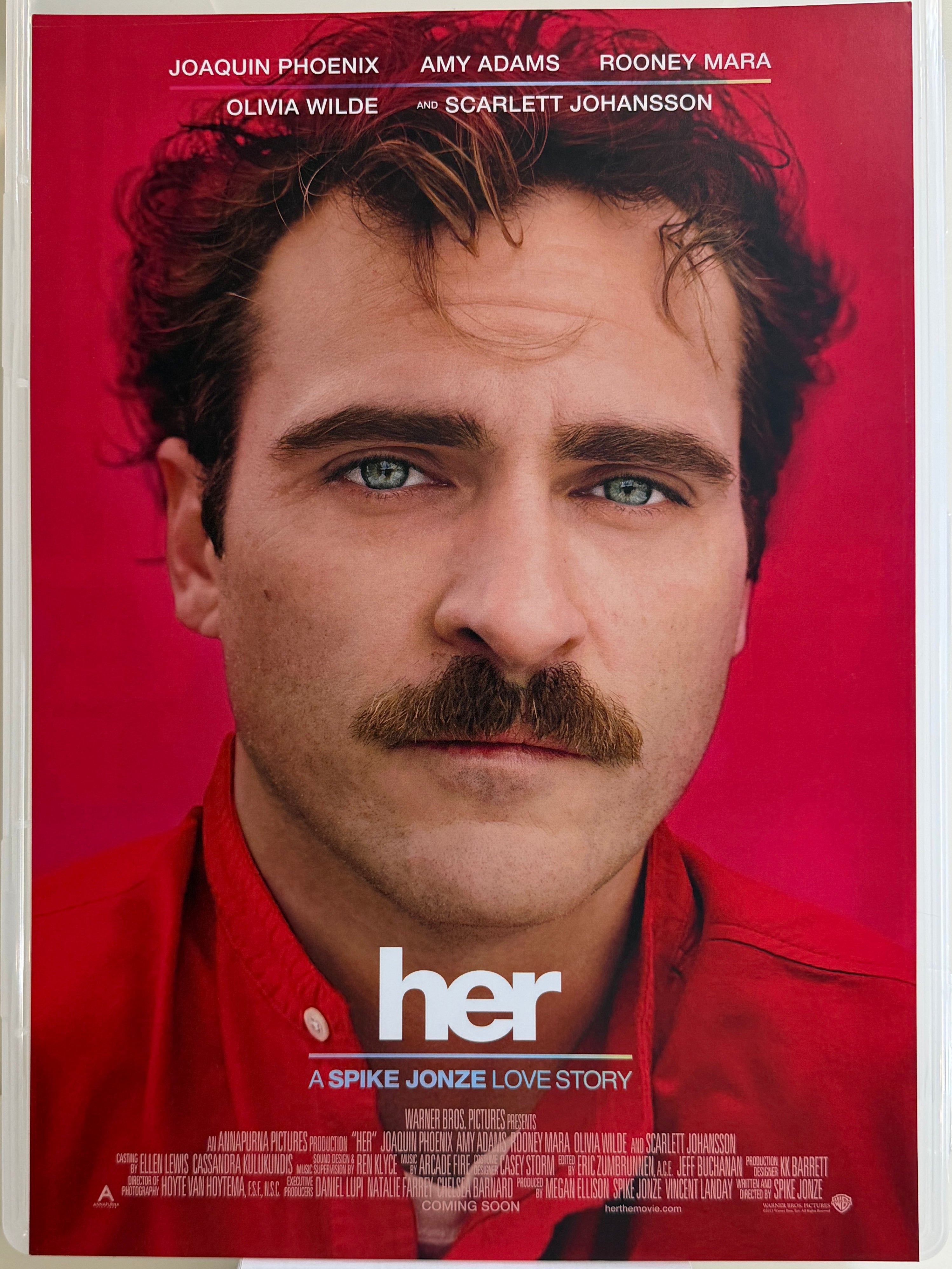 《觸不到的她》Her (2013) 香港 HK A3電影海報 Movie Poster - 導演 Spike Jonze 主演 Joaquin Phoenix