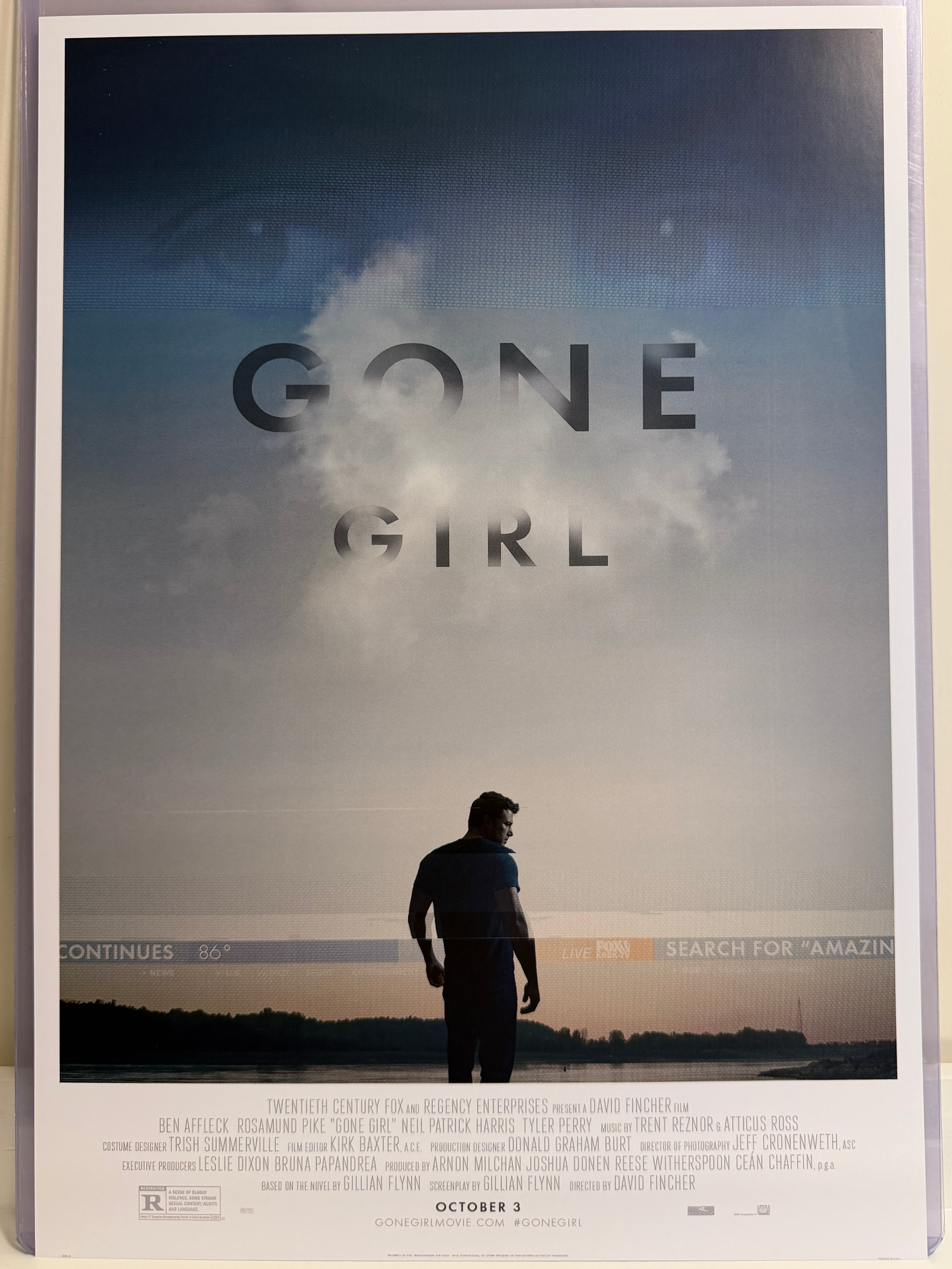 《失蹤罪》Gone Girl (2014) 香港 HK A3電影海報 Movie Poster - 導演 David Fincher 主演 Ben Affleck, Rosamund Pike
