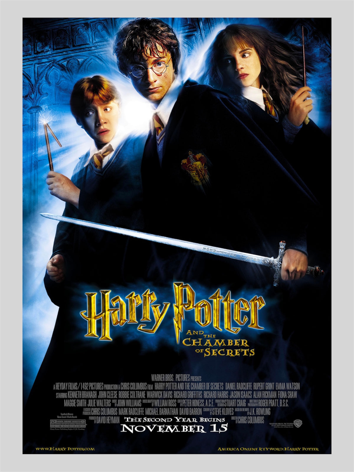 [B] Harry Potter and the Chamber of Secrets《哈利波特：消失的密室》A3 電影海報 Movie Poster