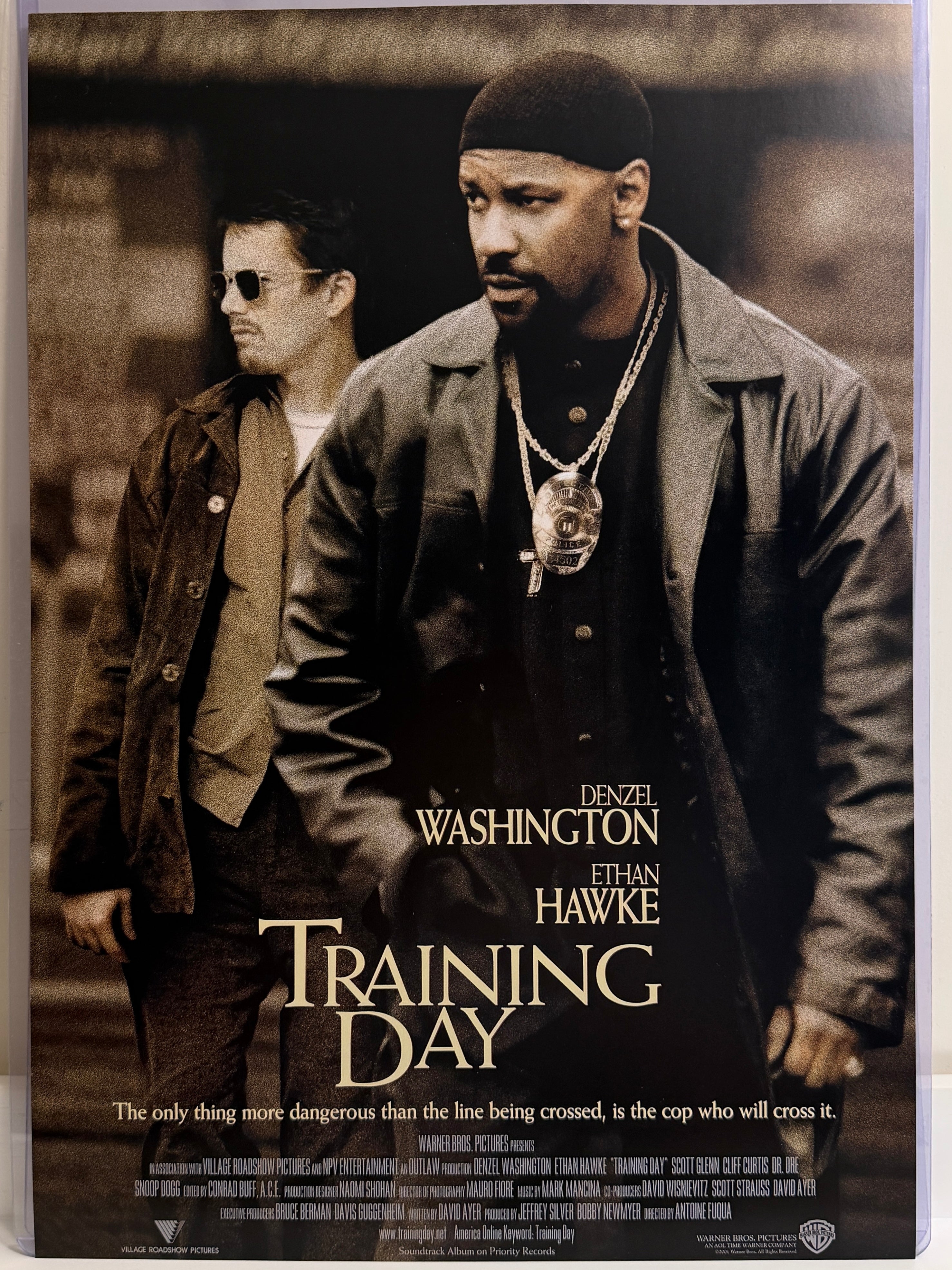 《邊緣特訓》Training Day (2001) 香港 HK A3電影海報 Movie Poster - 導演 Antoine Fuqua 主演 Denzel Washington, Ethan Hawke