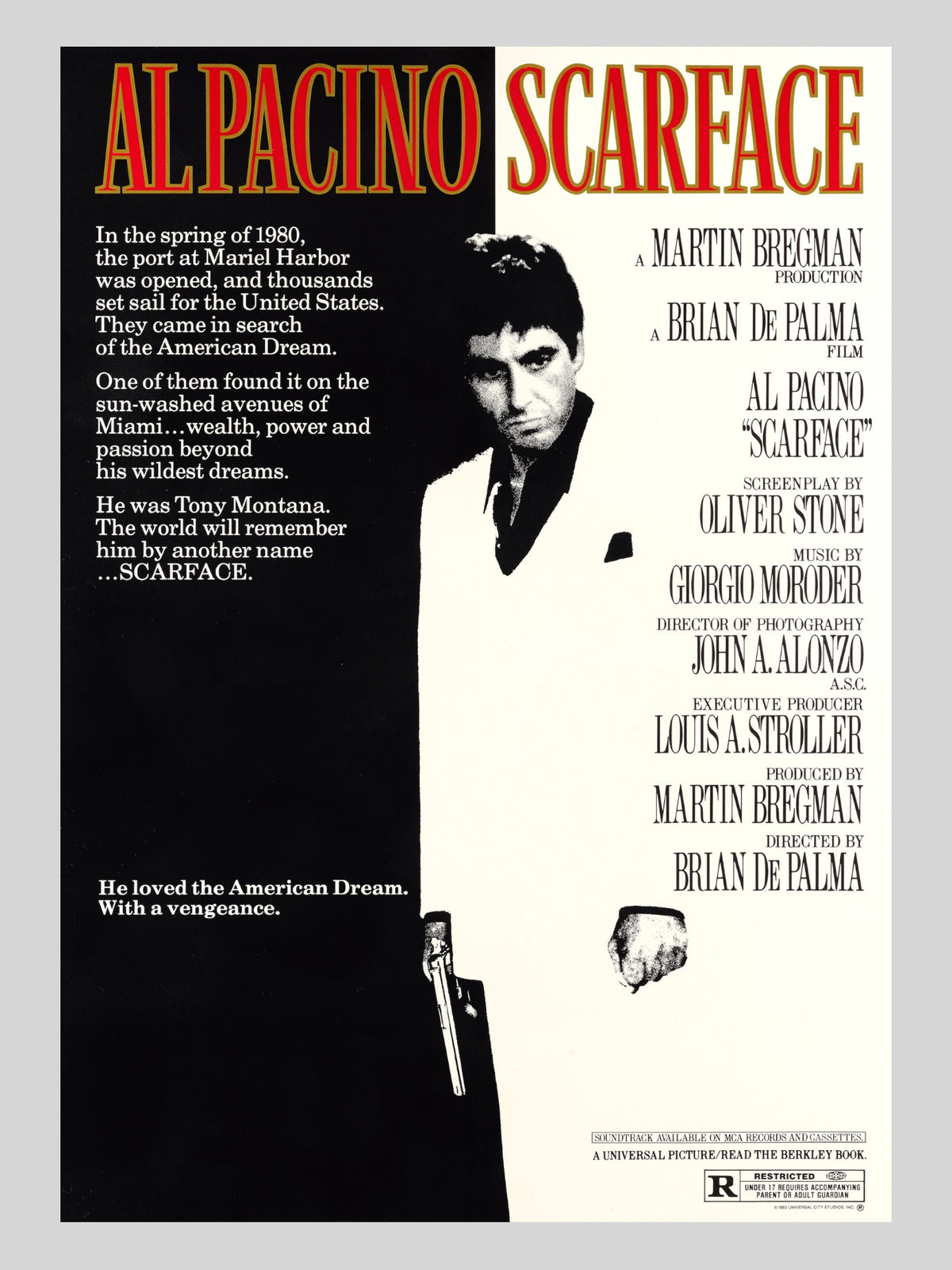 [A] Scarface《疤面煞星》A3 電影海報 Movie Poster
