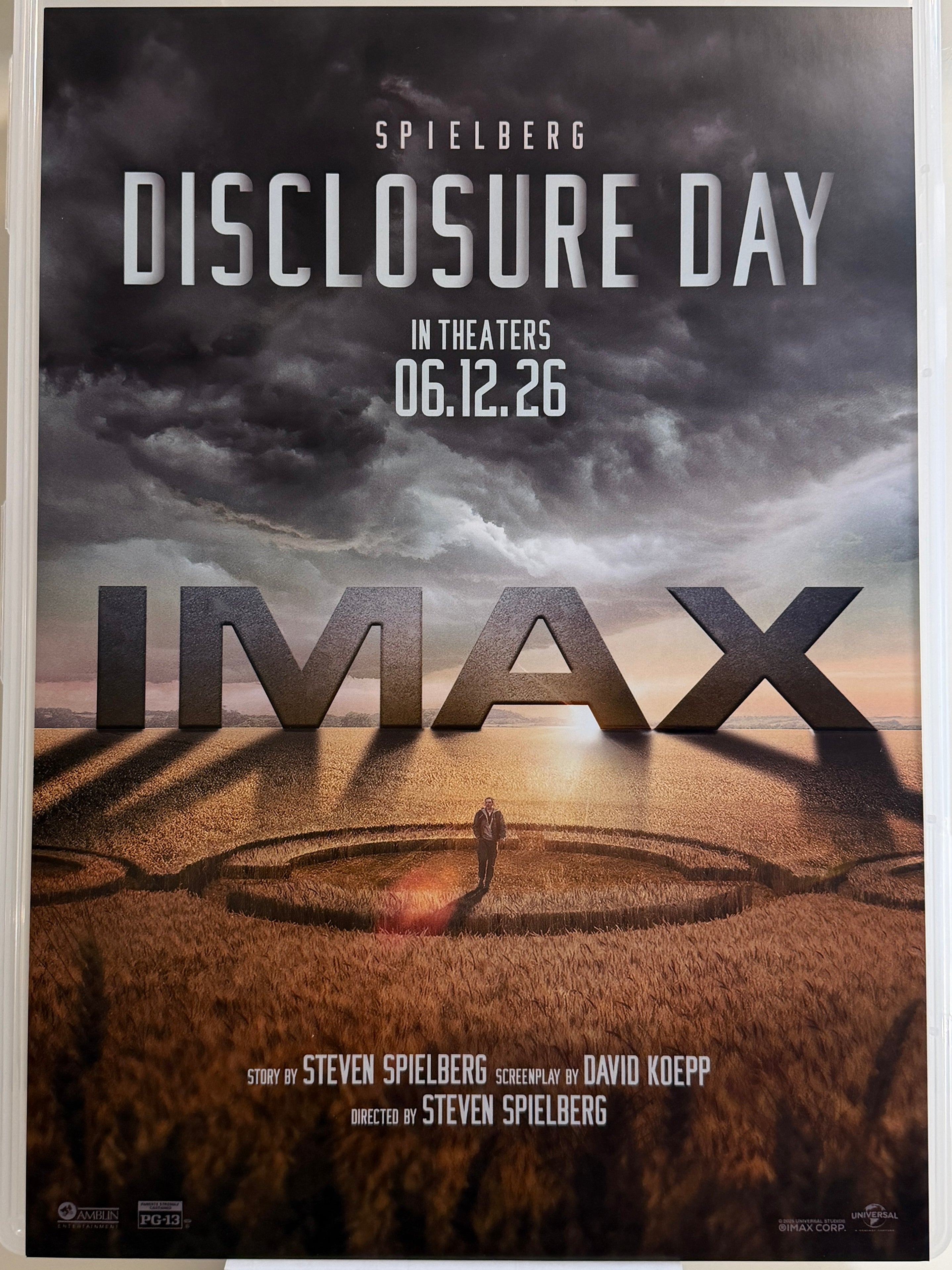 《揭密日》Disclosure Day (2026) 香港 HK A3電影海報 Movie Poster
