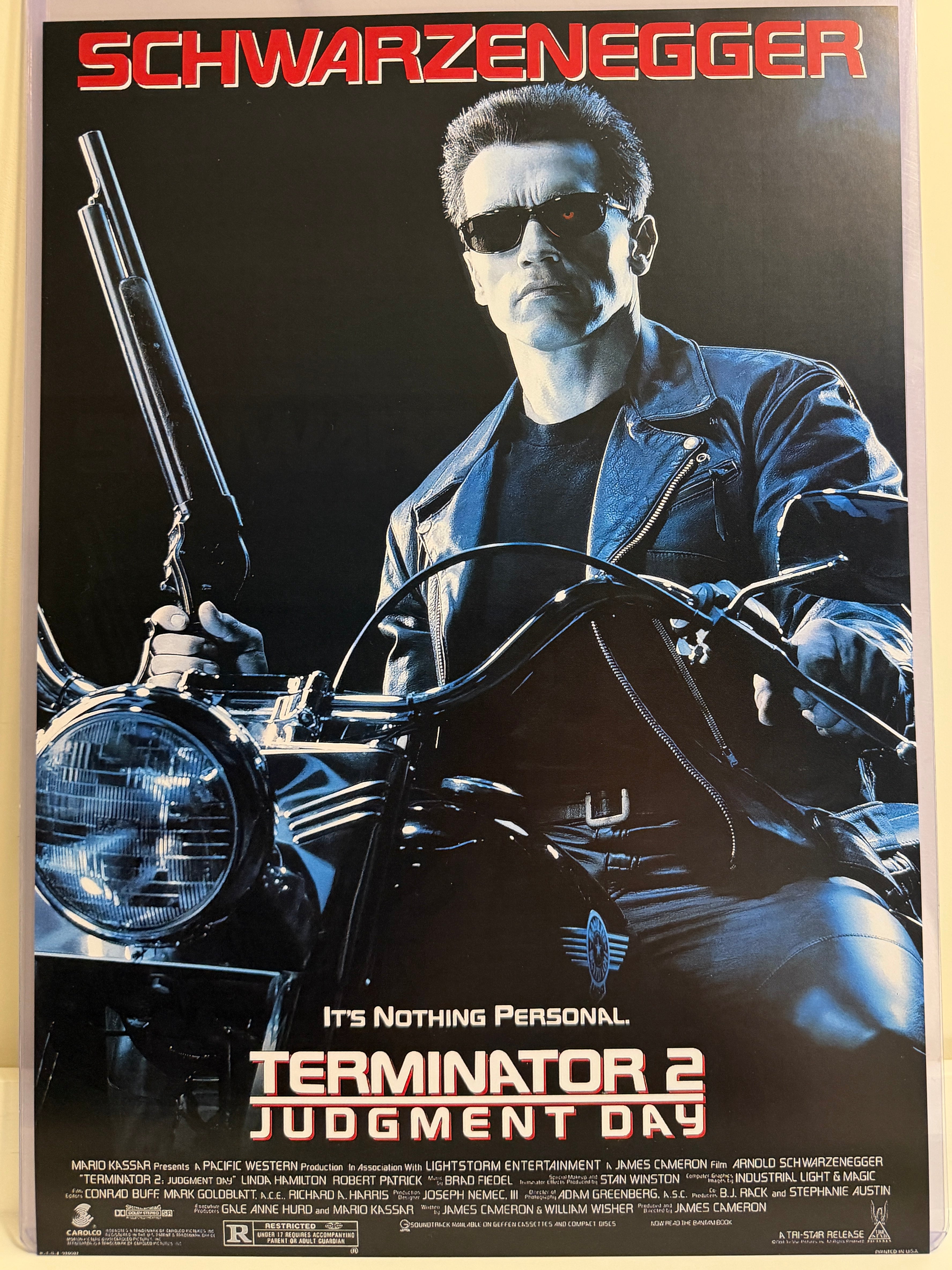 《未來戰士續集》Terminator 2: Judgment Day (1991) 香港 HK A3電影海報 Movie Poster - 導演 James Cameron 主演 Arnold Schwarzenegger, Linda Hamilton