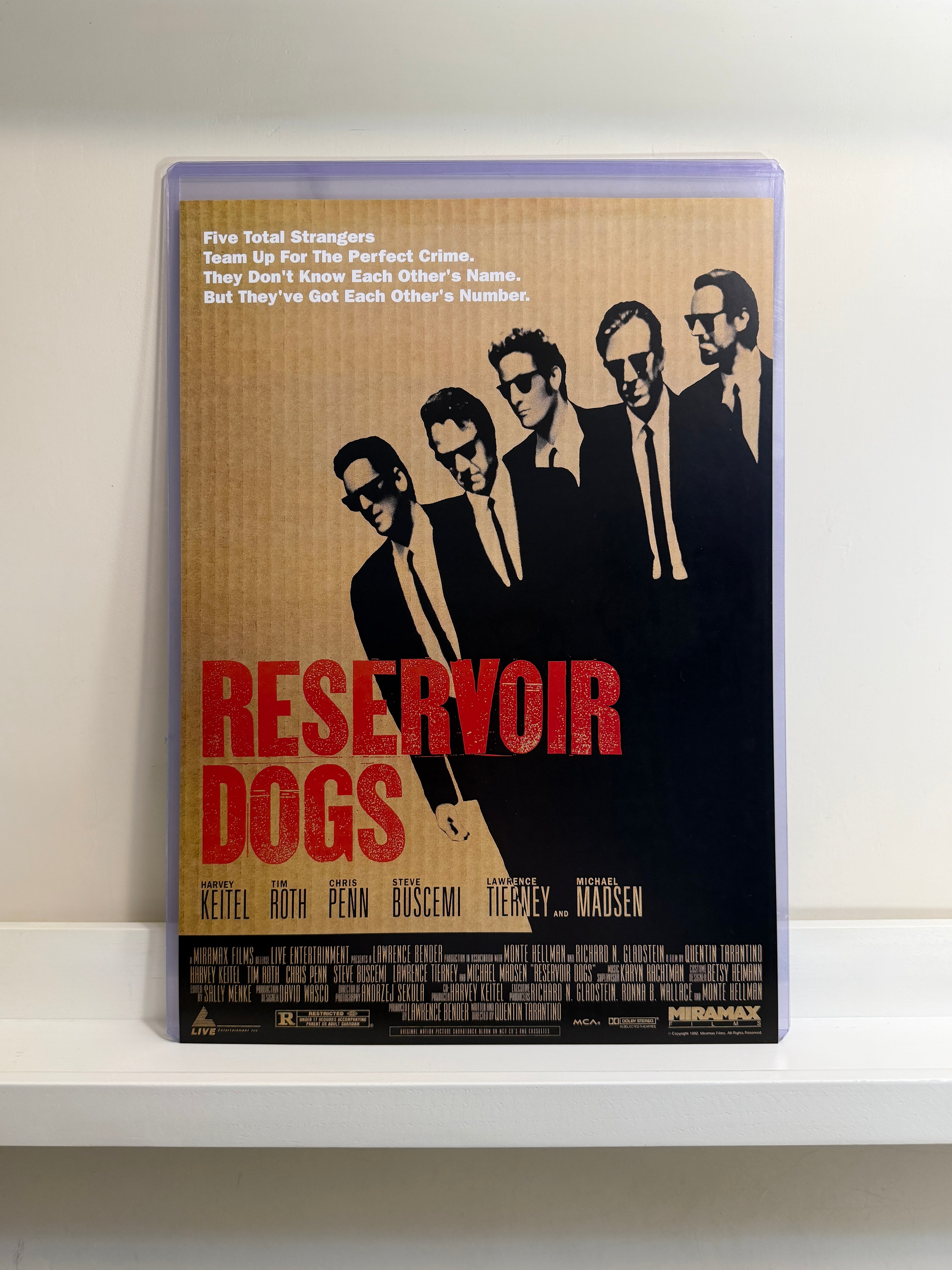 《落水狗》Reservoir Dogs (1992) 香港 HK A3電影海報 Movie Poster - 導演 Quentin Tarantino 主演 Harvey Keitel, Tim Roth, Michael Madsen