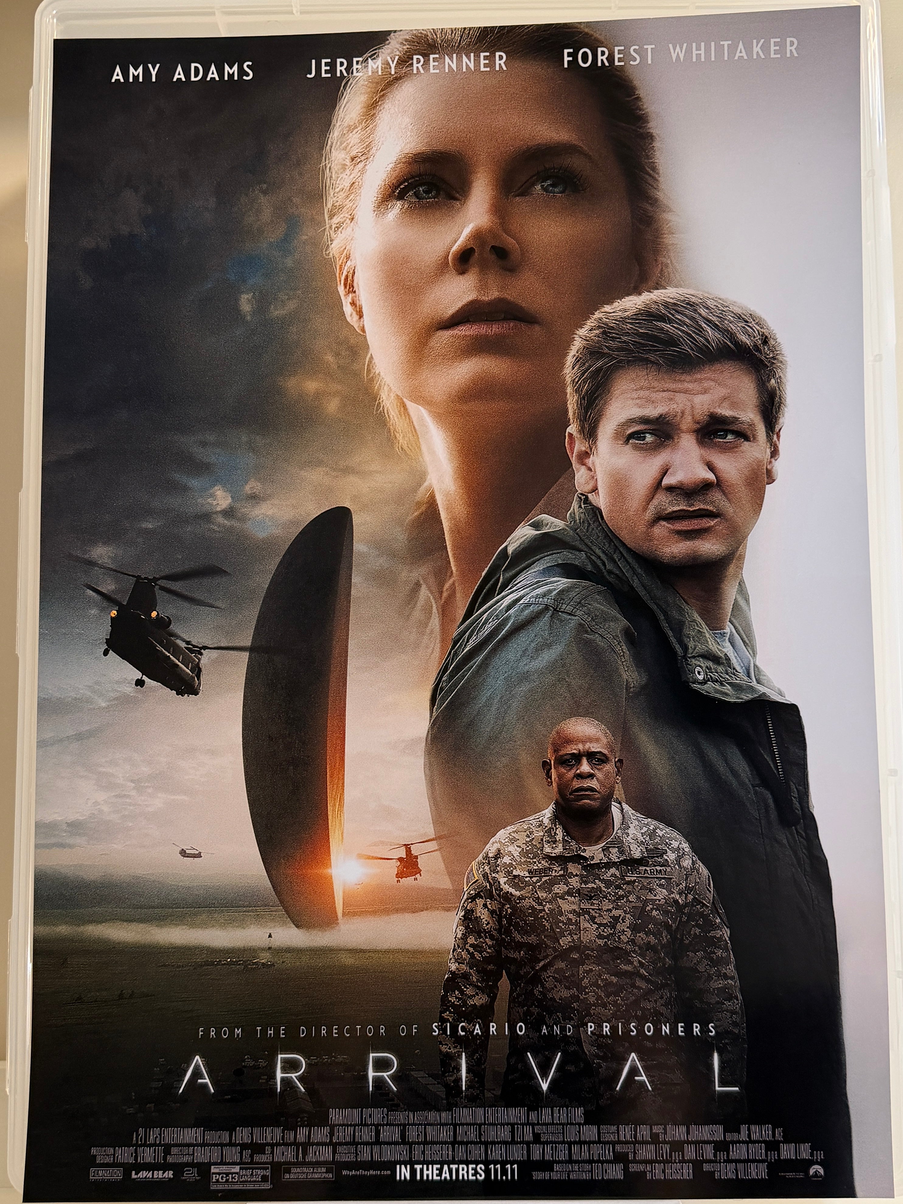《天煞異降》Arrival (2016) 香港 HK A3電影海報 Movie Poster - 導演 Denis Villeneuve 主演 Amy Adams
