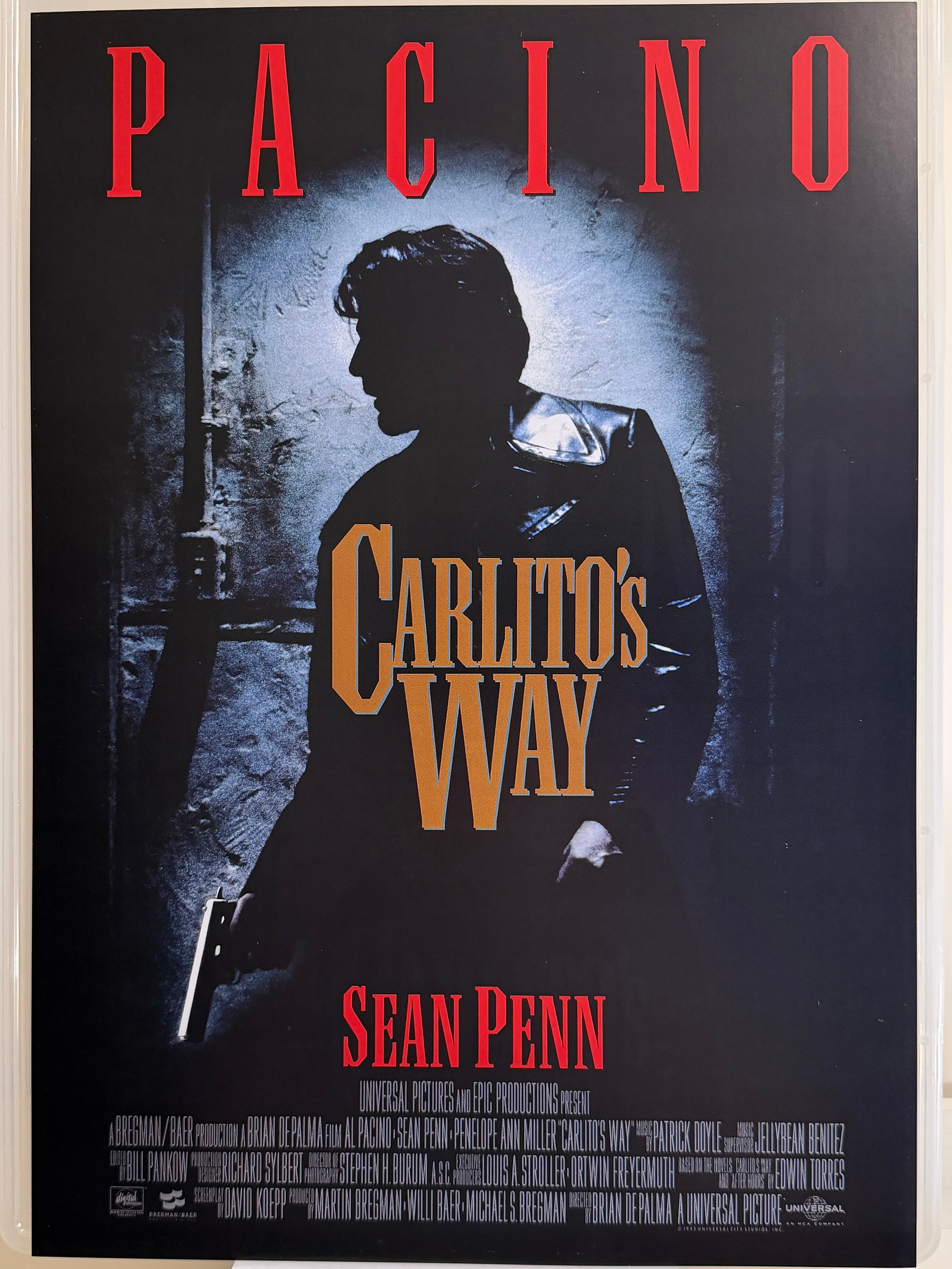 《情梟的黎明》Carlito's Way (1993) 香港 HK A3電影海報 Movie Poster - 導演 Brian De Palma 主演 Al Pacino