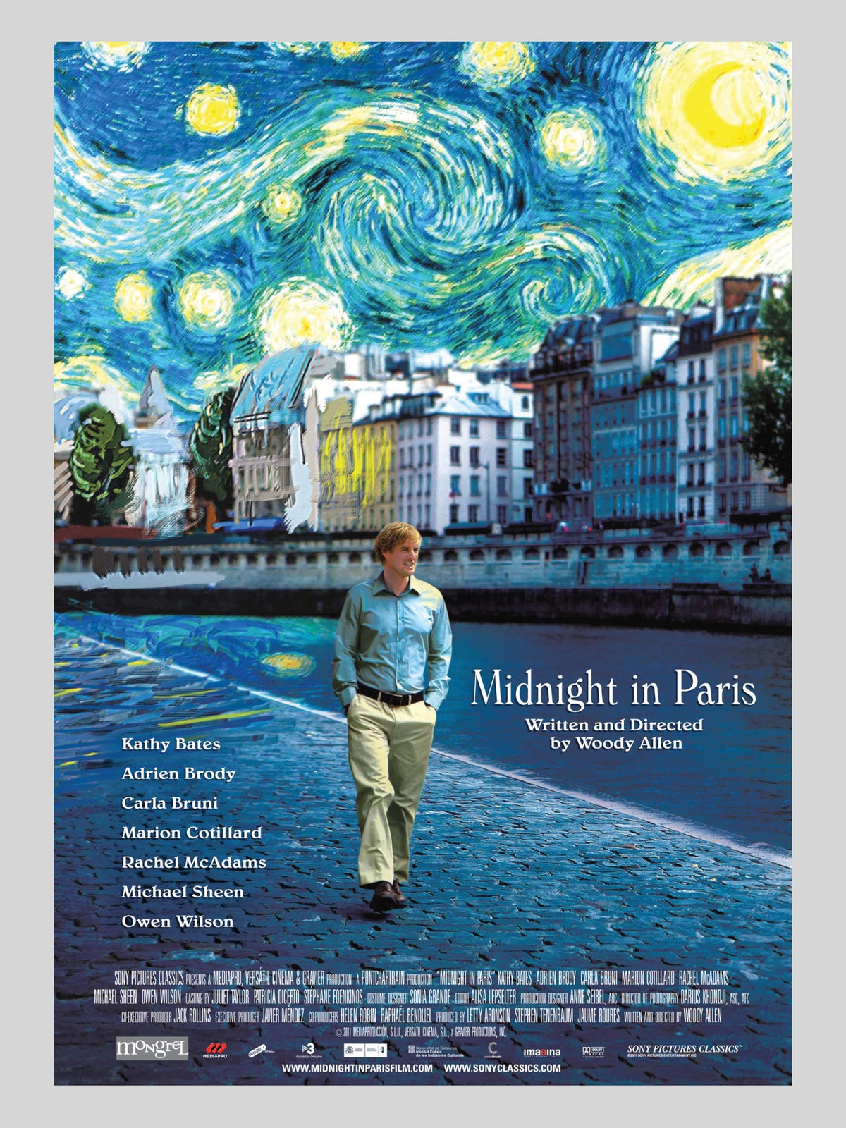 Midnight in Paris《情迷午夜巴黎》A3 電影海報 Movie Poster