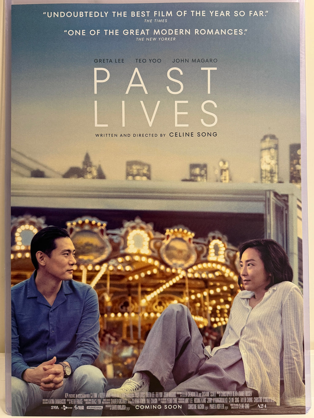 《從前的我們》Past Lives (2023) 香港 HK A3電影海報 Movie Poster - 導演 Celine Song 主演 Greta Lee, Teo Yoo, John Magaro