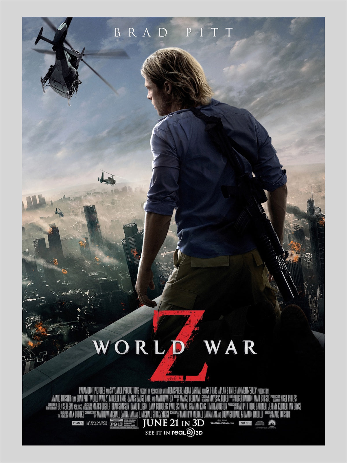 [B] World War Z《地球末日戰》A3 電影海報 Movie Poster
