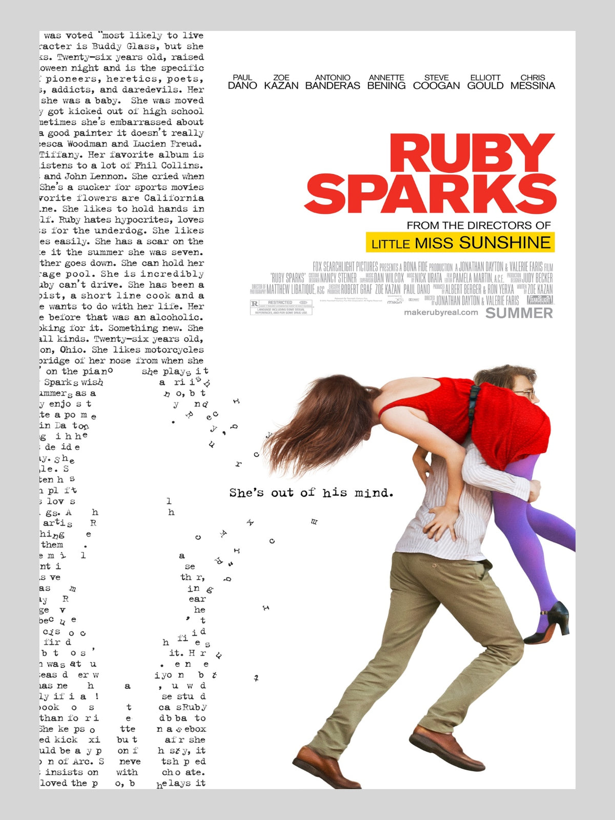 [A] Ruby Sparks《書中字有夢女神》A3 電影海報 Movie Poster