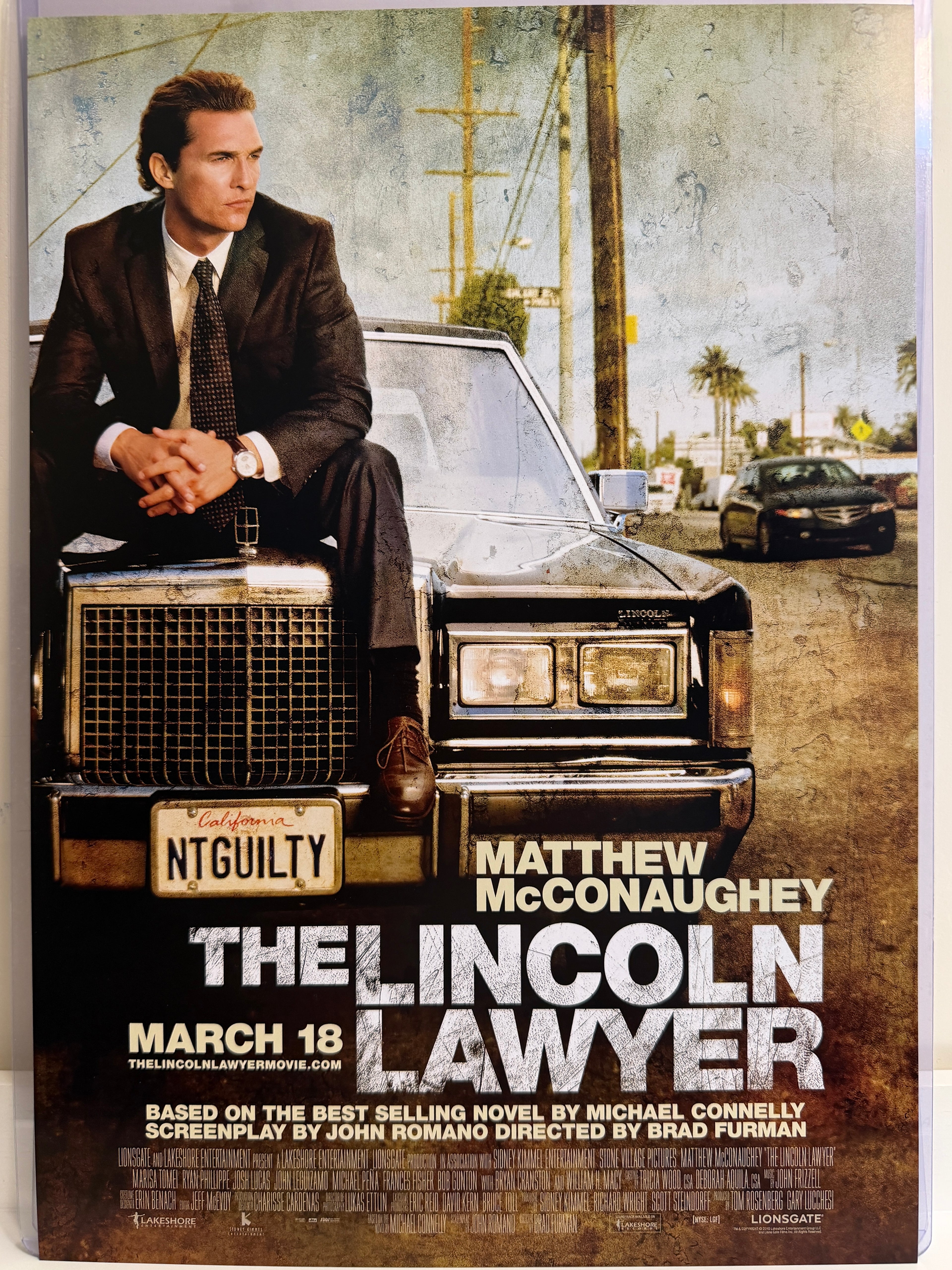 《依法犯法》The Lincoln Lawyer (2011) 香港 HK A3電影海報 Movie Poster - 導演 Brad Furman 主演 Matthew McConaughey, Marisa Tomei, Ryan Phillippe