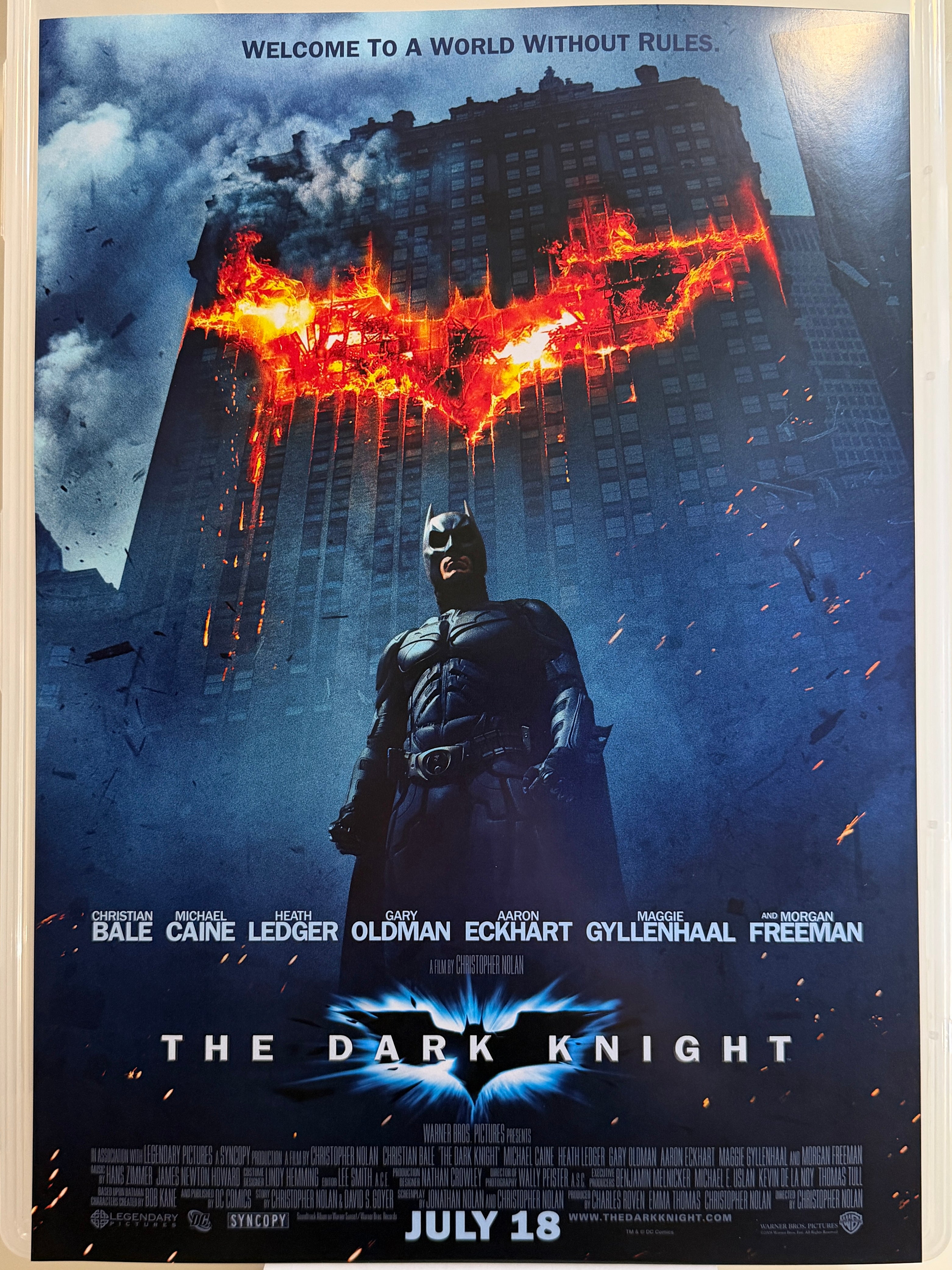 《蝙蝠俠：黑夜之神》Batman: The Dark Knight (2008) 香港 HK A3電影海報 Movie Poster - 導演 Christopher Nolan 主演 Christian Bale & Heath Ledger