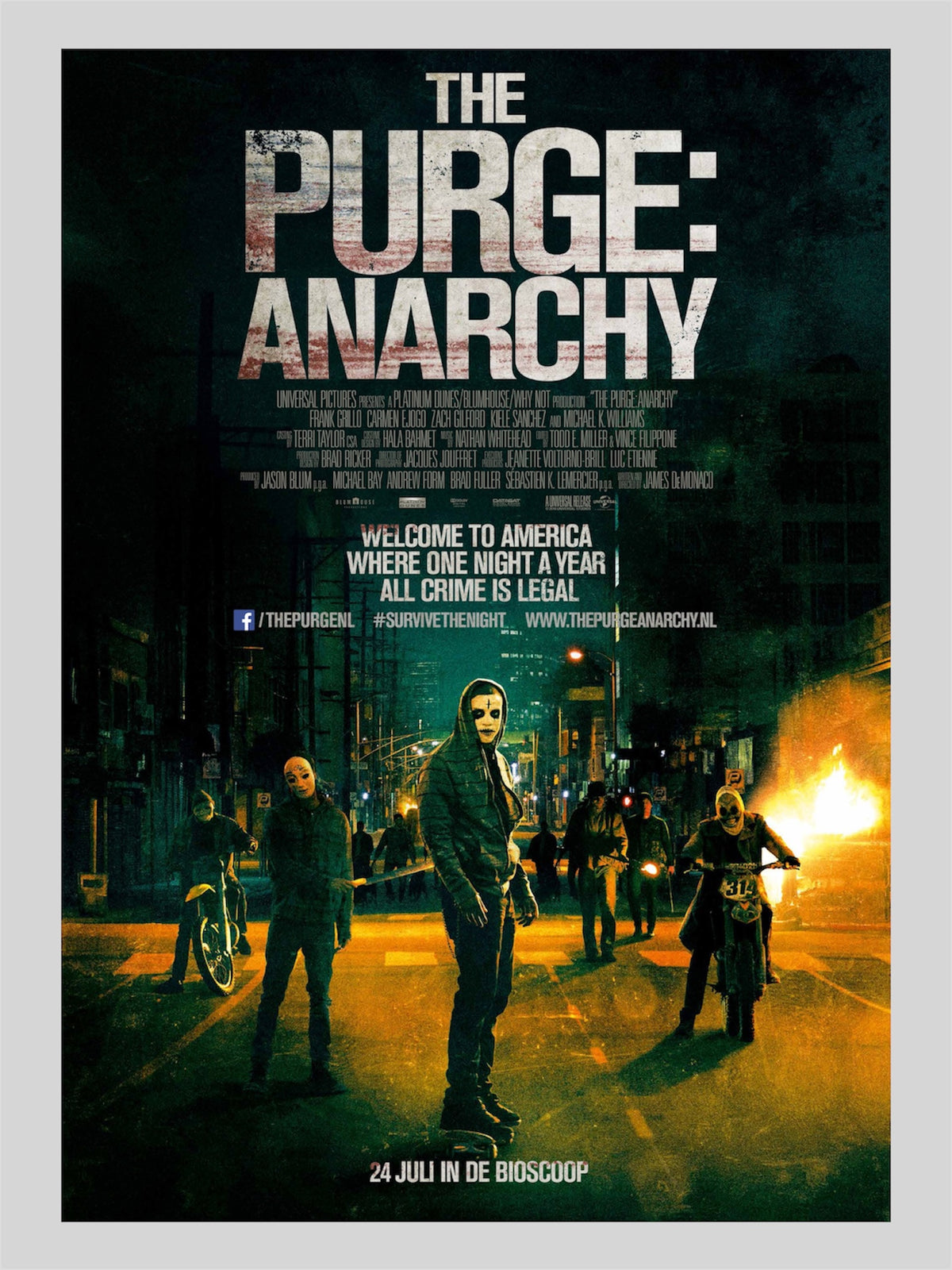 The Purge: Anarchy《國定殺戮日：全民瘋殺》A3 電影海報 Movie Poster