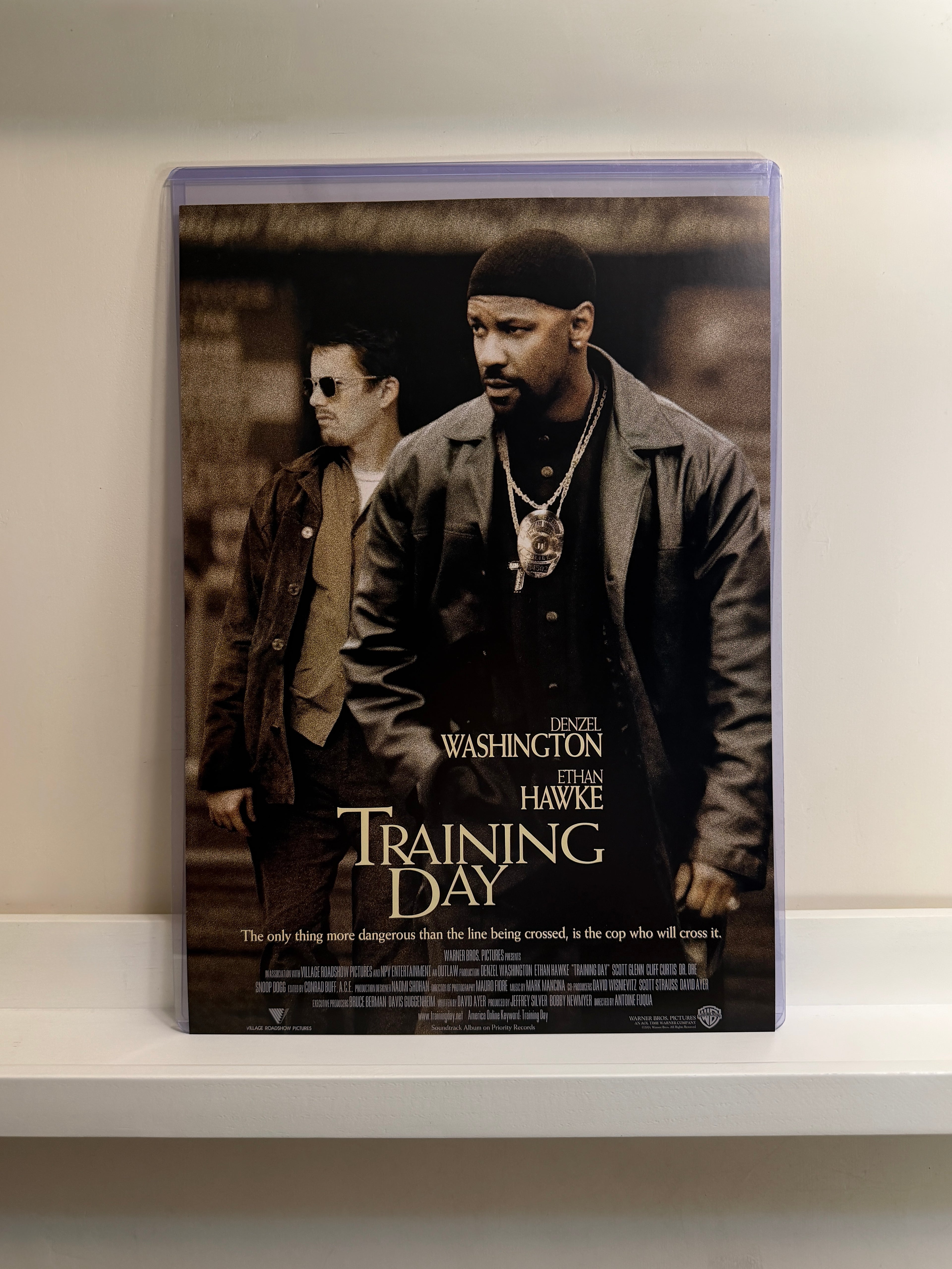 《邊緣特訓》Training Day (2001) 香港 HK A3電影海報 Movie Poster - 導演 Antoine Fuqua 主演 Denzel Washington, Ethan Hawke