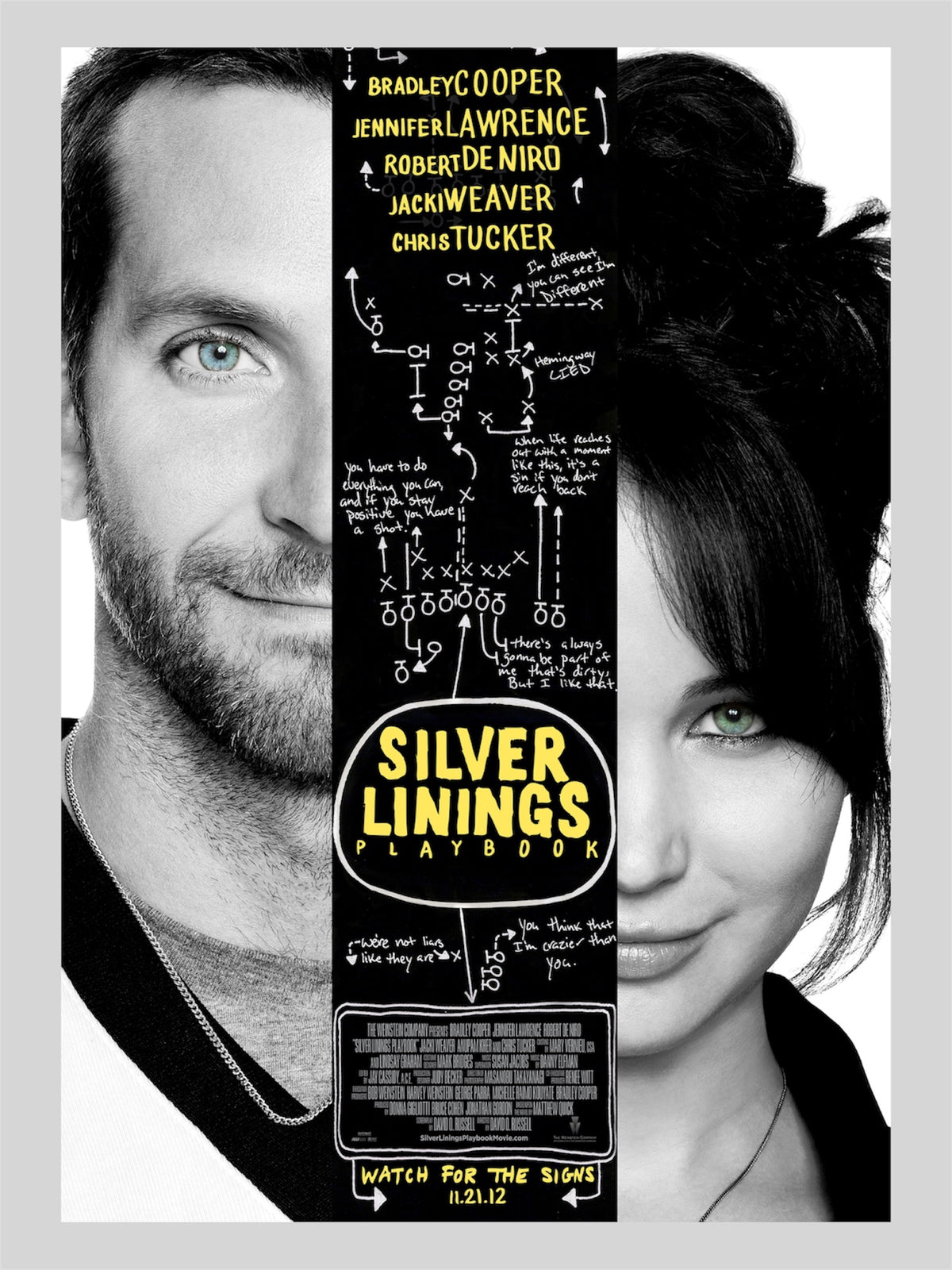 [B] Silver Linings Playbook《失戀自作業》A3 電影海報 Movie Poster
