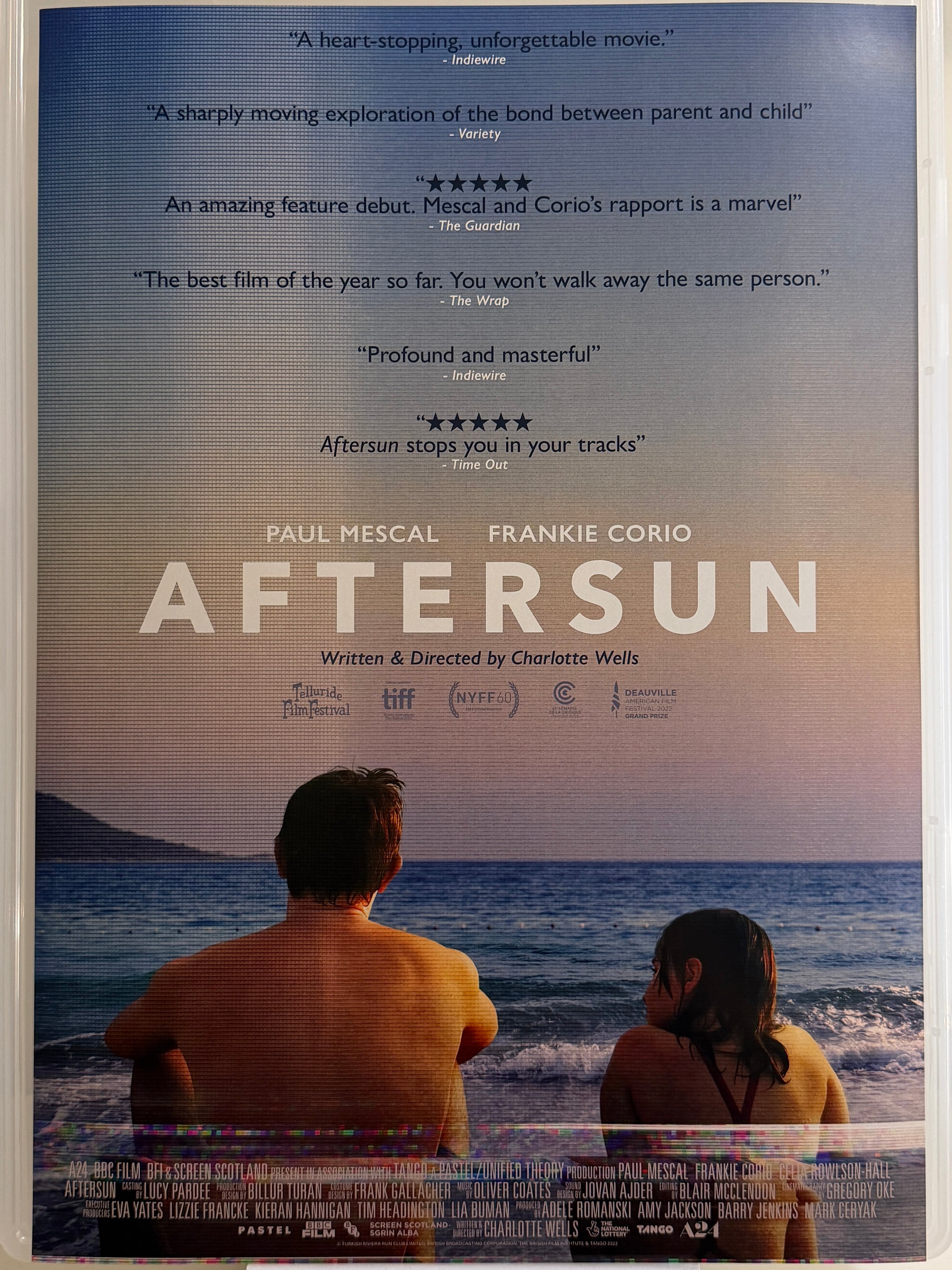 《日麗》Aftersun (2022) 香港 HK A3電影海報 Movie Poster - 導演 Charlotte Wells 主演 Paul Mescal & Frankie Corio