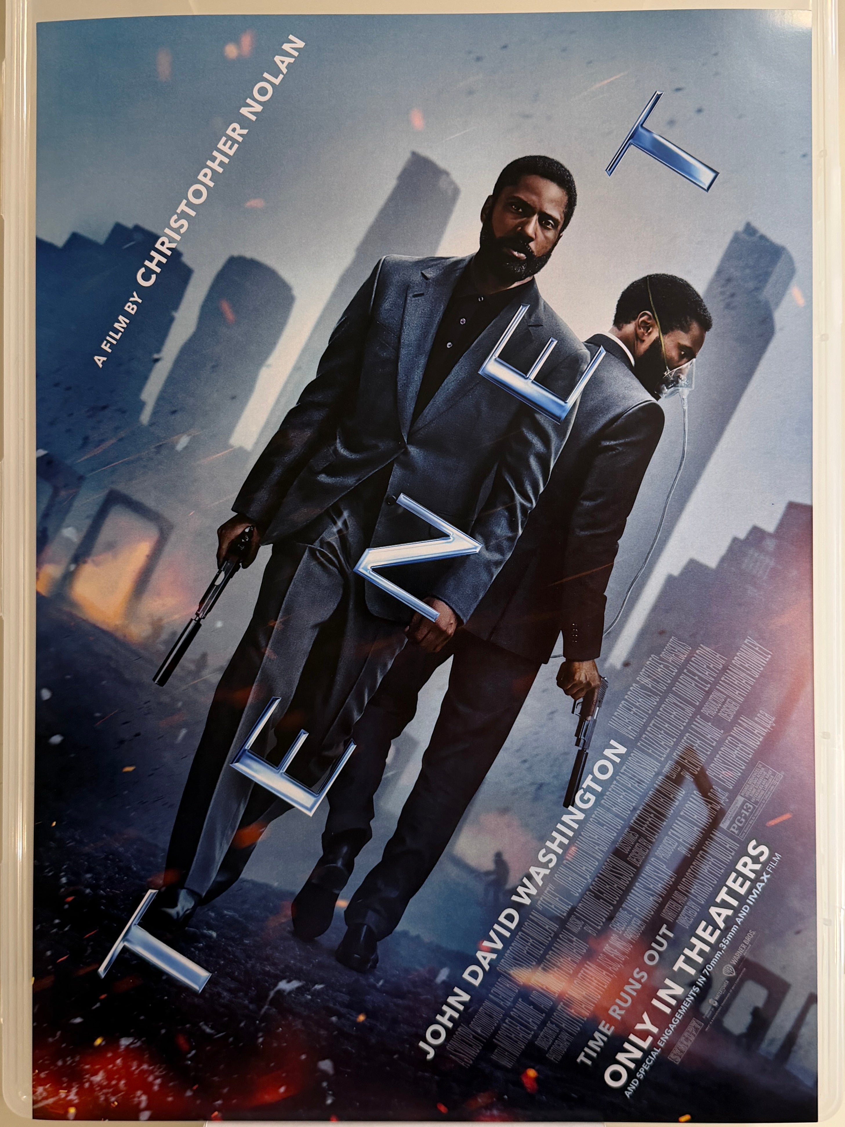 《天能》Tenet (2020) 香港 HK A3電影海報 Movie Poster - 導演 Christopher Nolan 主演 John David Washington