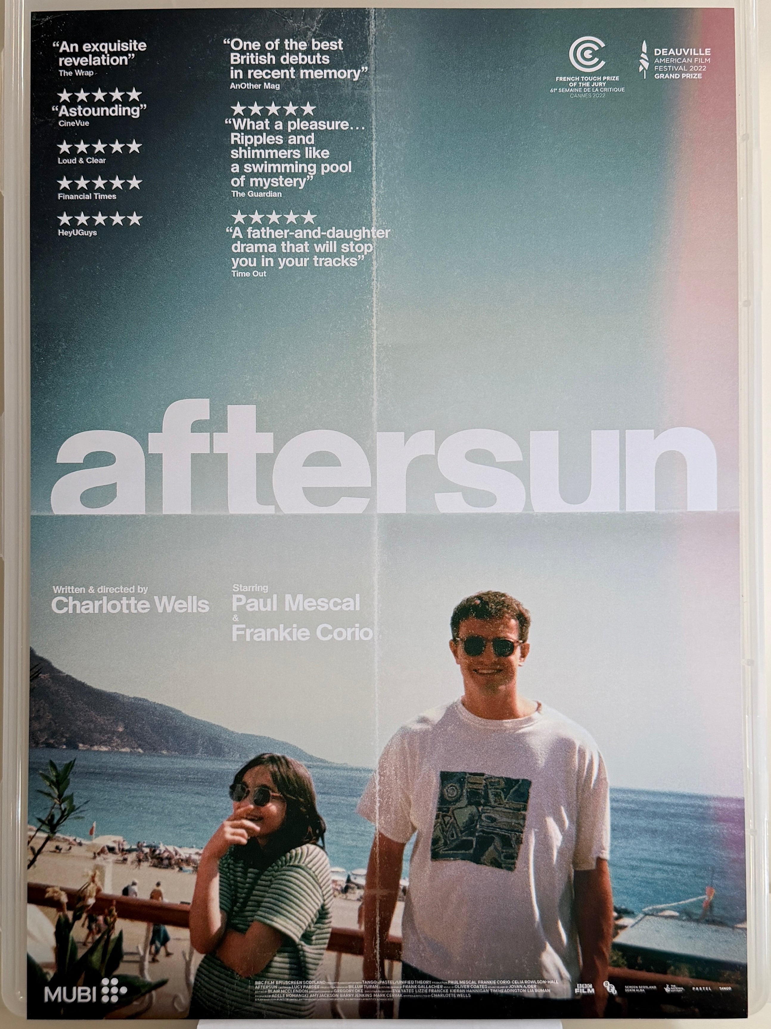 《日麗》Aftersun (2022) 香港 HK A3電影海報 Movie Poster - 導演 Charlotte Wells 主演 Paul Mescal & Frankie Corio